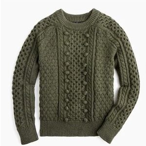 J. Crew Popcorn cable-knit sweater